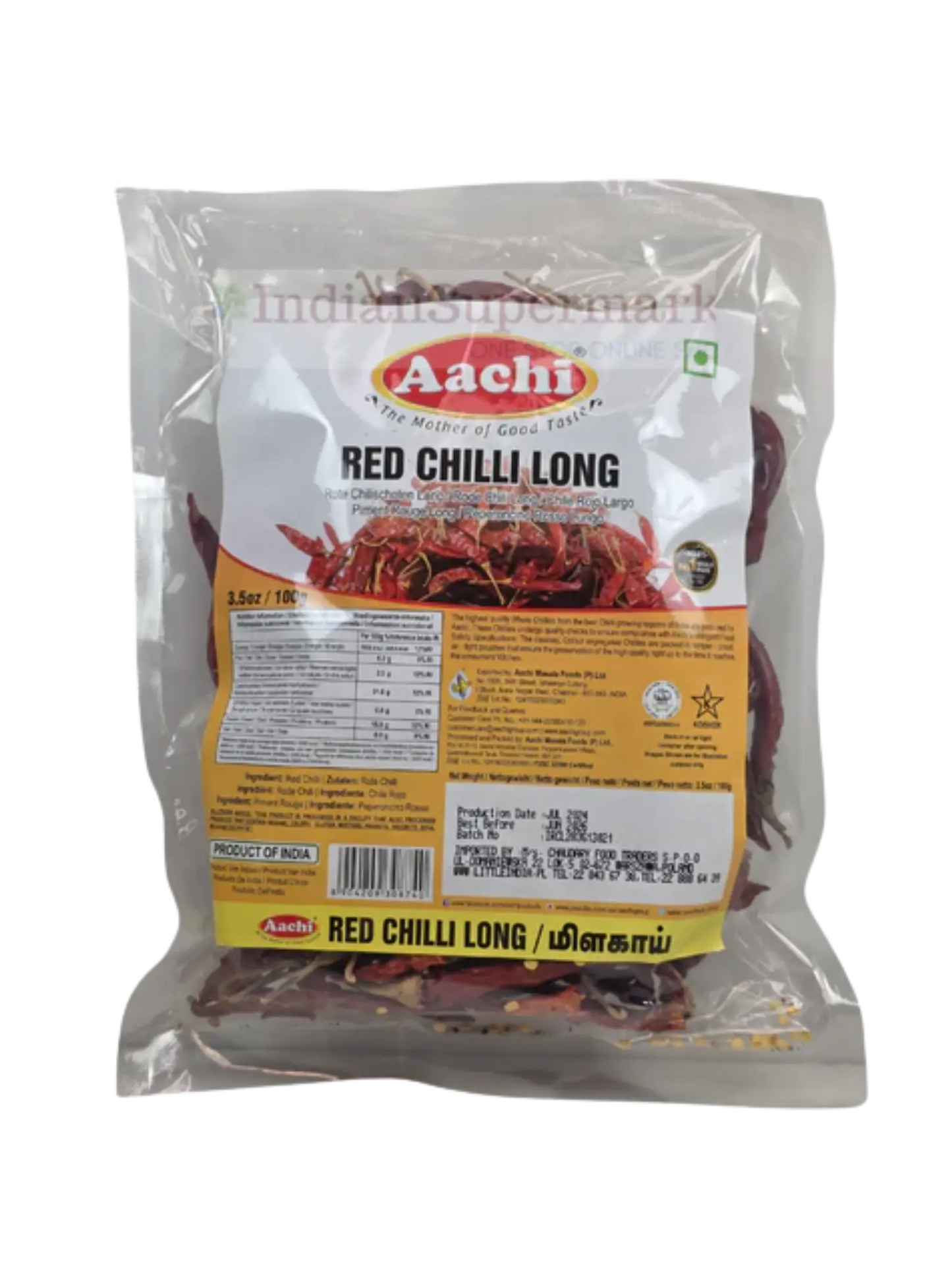 Aachi Red Chilli Long 500g