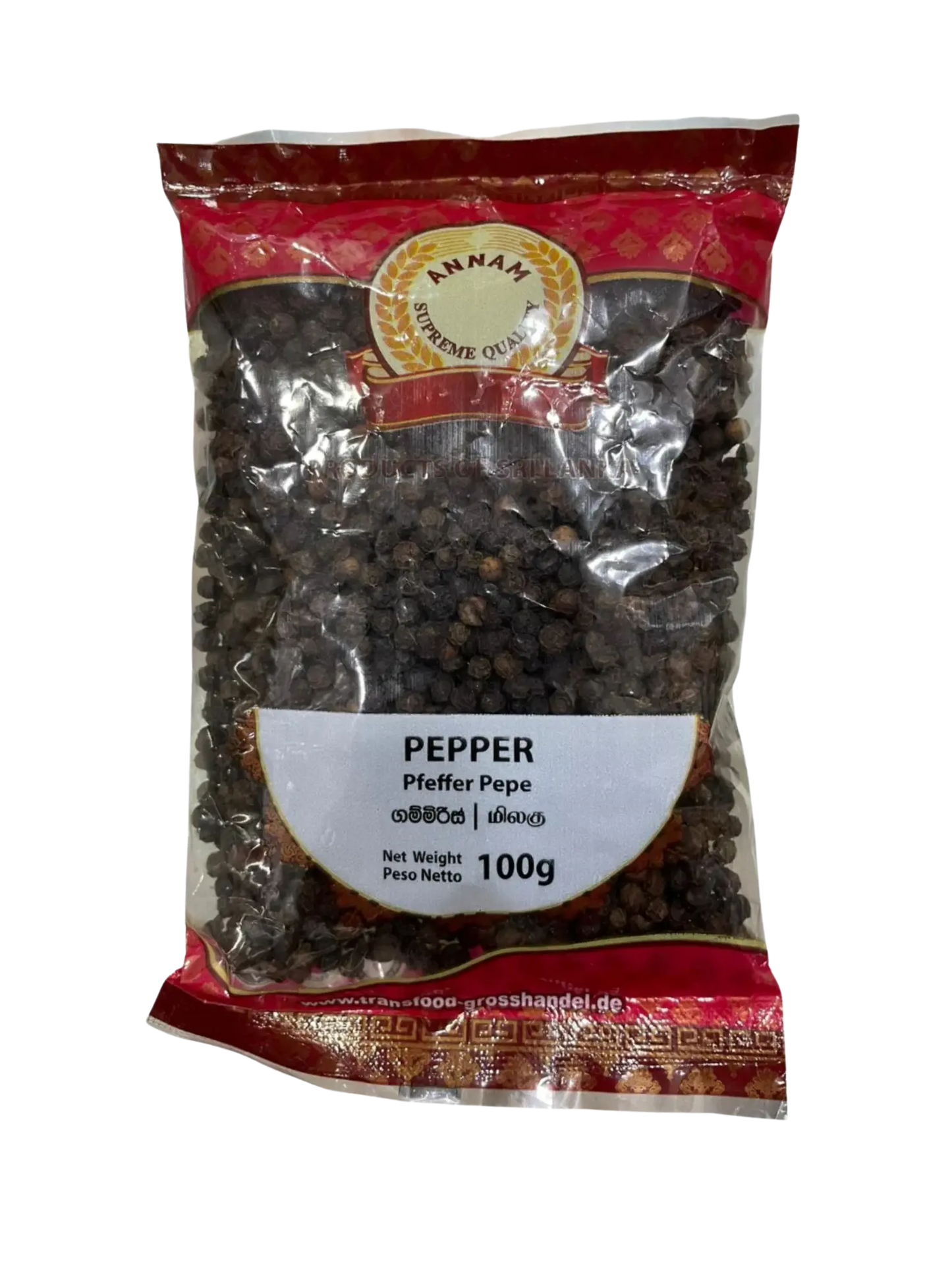 Annam Black Pepper Whole 100g