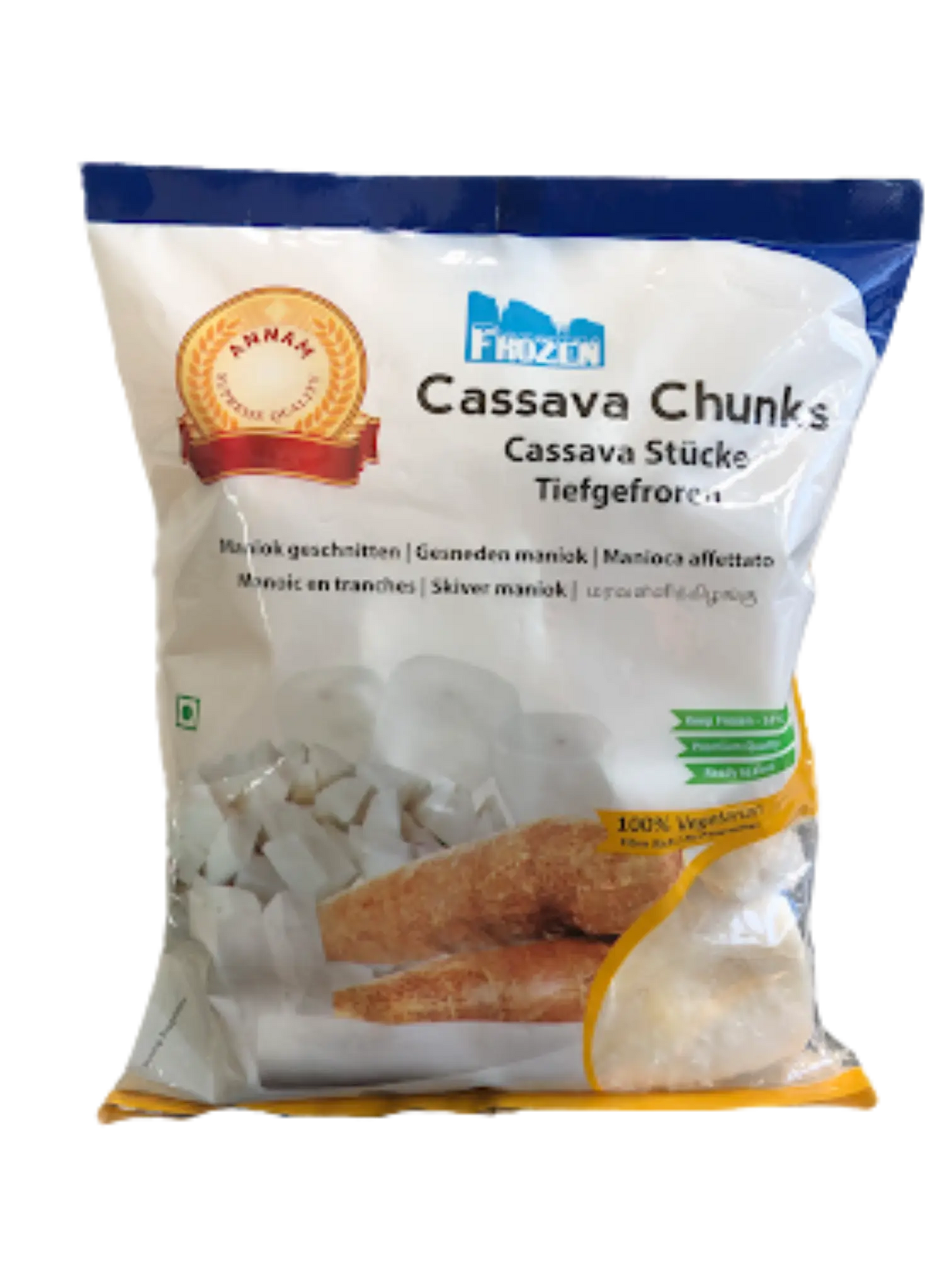 Annam Frozen Cassava Chunks Big Pcs 908g