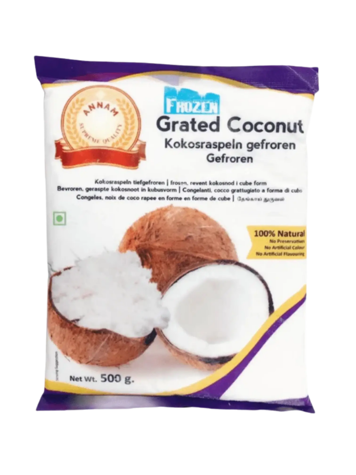 Annam Frozen Grated Coconut 500g