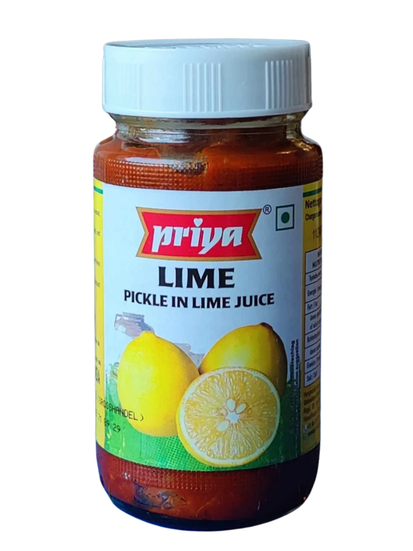 Priya Lime Pickle 300g (Without Garlic)