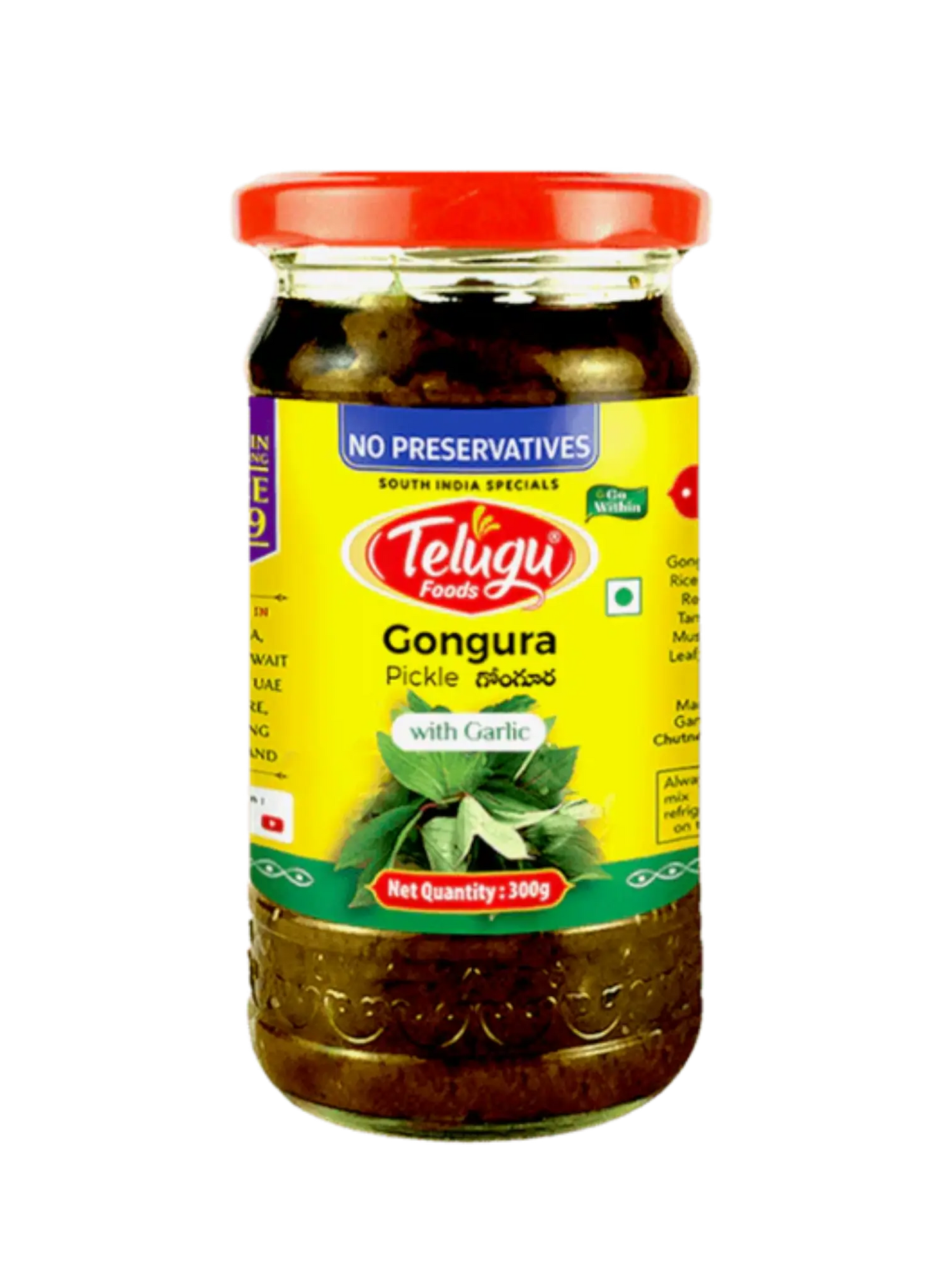 Telugu Pickle Gongura Garlic 300g
