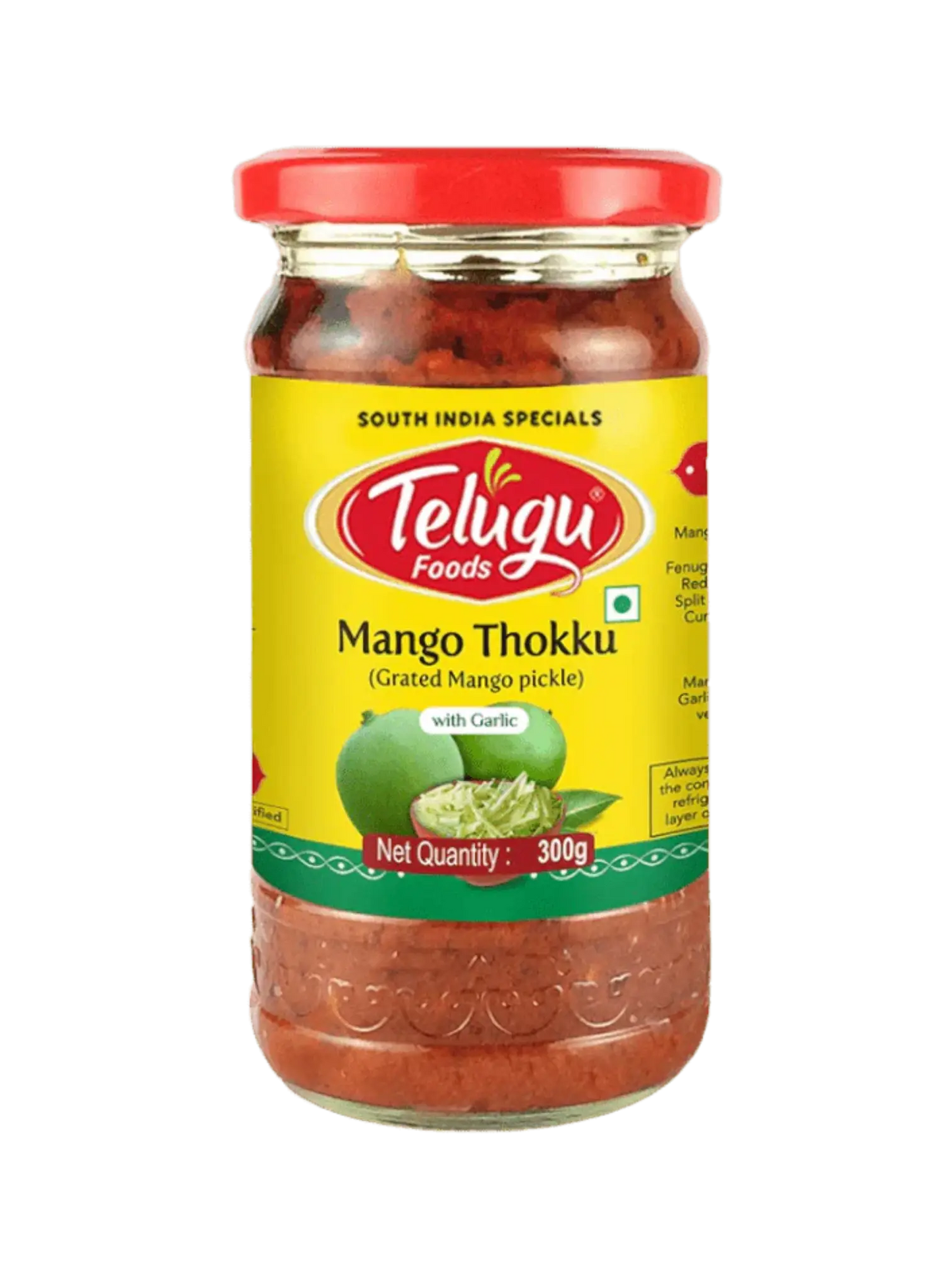 Telugu Pickle Mango Thokku Garlic 300g