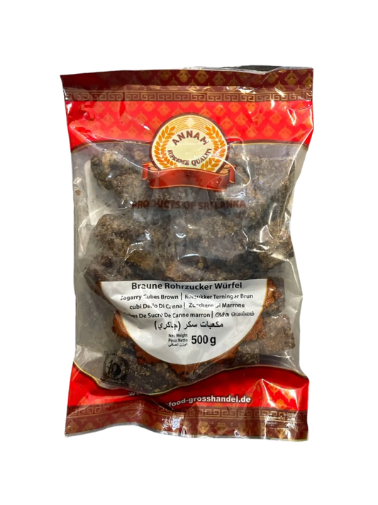Annam Jaggery Brown Cubes 500g (SL)