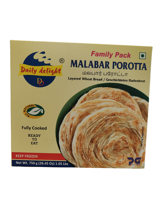 Daily Delight Malabar Porotta Frozen 750g